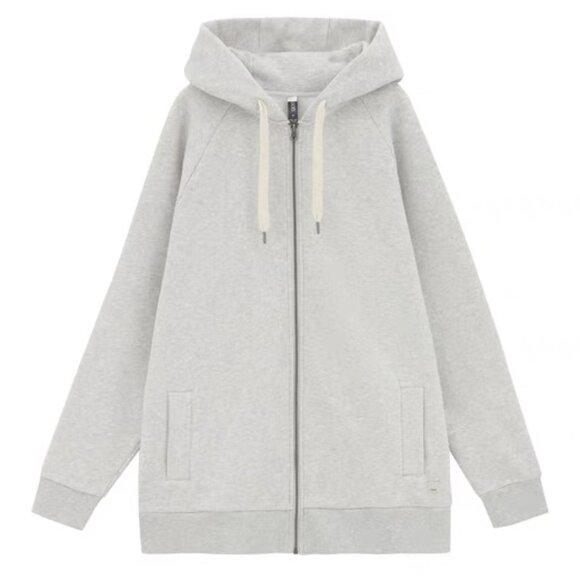 Vuori Restore Oversized Full Zip Hoodie Pale Grey Heather Medium - Picture 3 of 12